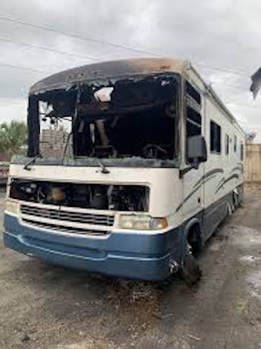 CashForClunkersScrapMotorhomeRemoval Get Rid Of Burned Out RV 